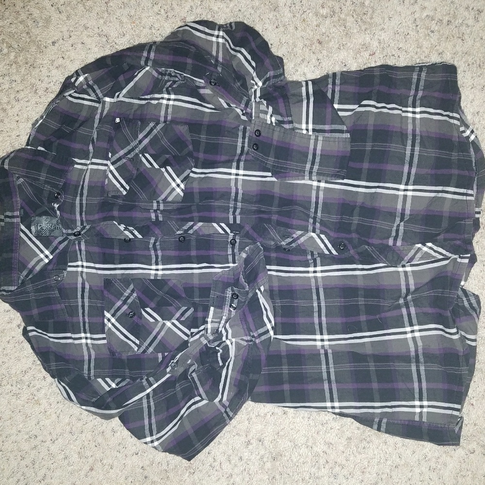 《MEN'S OCEAN CURRENT BRAND BUTTON UP》